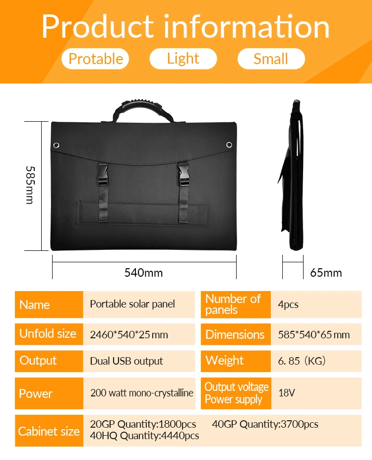 Flexible Solar Panel/Portable Solar Panel with Certificates (100W/200W)