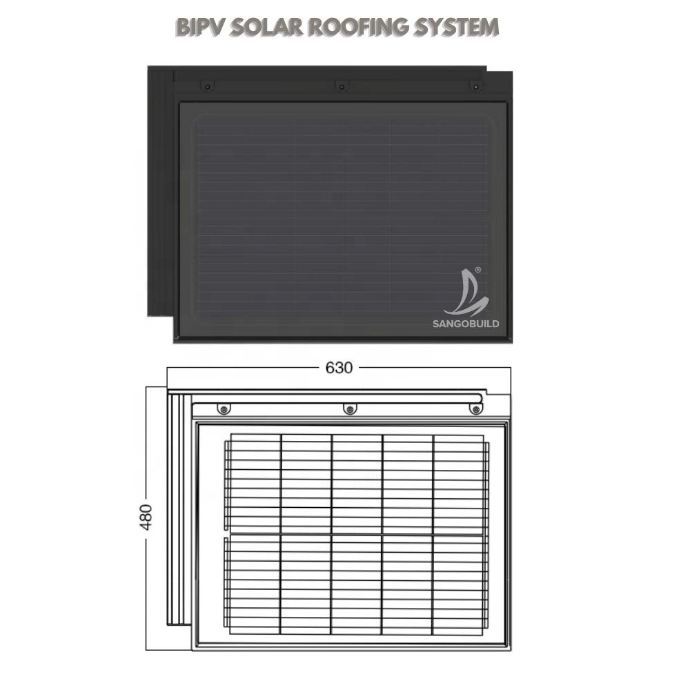 New Product Building Integrated Photovoltaic BIPV Solar Roof Tiles Roof Shingles Eco-Friendly Sustainable Roofing Materials